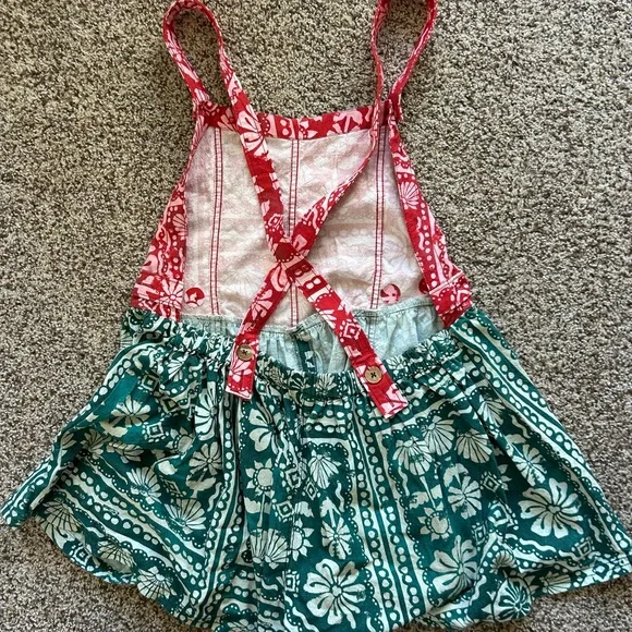 NWT Free People Palm Bay Printed Relaxed Romper Shortalls in Holiday Combo Sz M - Picture 6 of 9